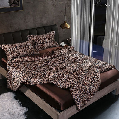 Satinluxe – Ensemble De Literie En Soie/Satin De 4 Pièces Avec Housse De Couette, Taies D’Oreiller Et Drap