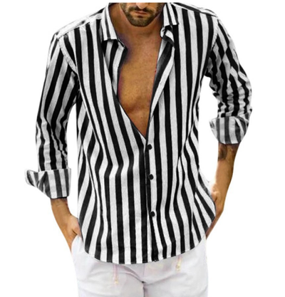 Reece - Chemise en Coton Rayé - Intemporel - Hommes