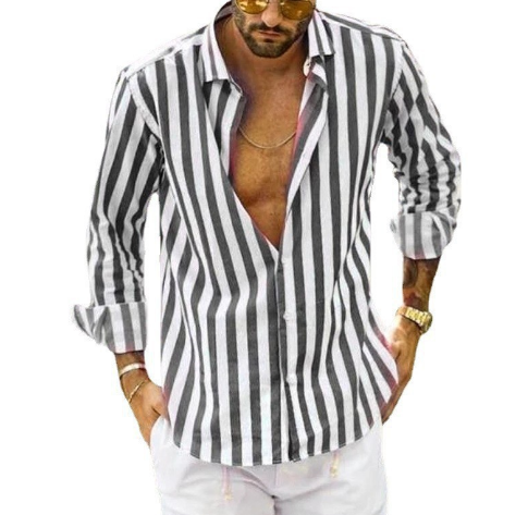 Reece - Chemise en Coton Rayé - Intemporel - Hommes