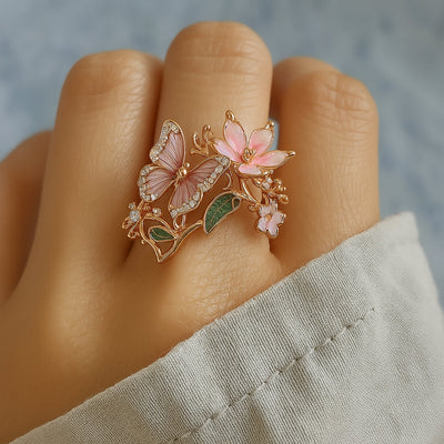 Bague Zirkonia Papillon Natur Ljus