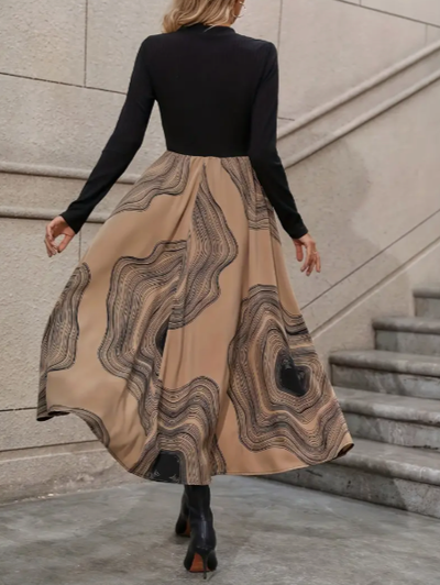 Sylvie | Jupe midi élégante avec imprimé artistique