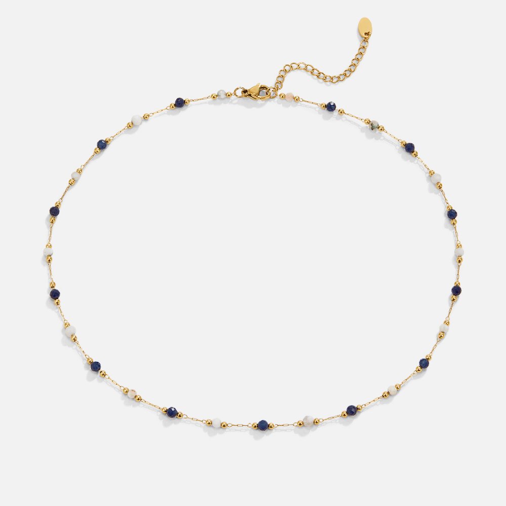 Collier en Pierre Luna Midnatt