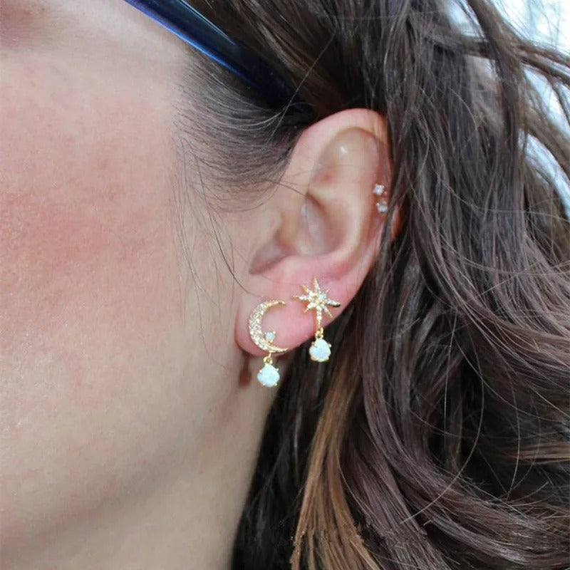 Boucles d'oreilles en perles de classe étoile