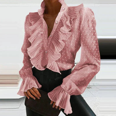 Arti | Blouse en mousseline de soie ruchée tendance pour femmes