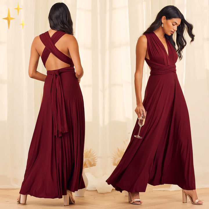 Coralie - Robe Portefeuille À Col En V Et Coupe Élégante