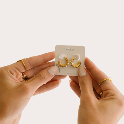 Mini Boucles d’Oreilles Huggies avec Perles