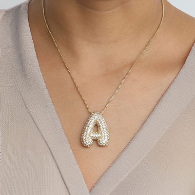 Collier Initiale Diamant – Bubble