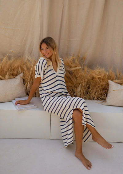 SOPHIA™ | LA ROBE TRICOTÉE À RAYURES