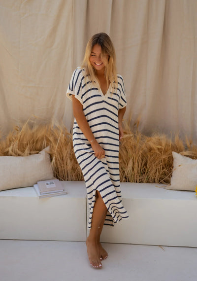 SOPHIA™ | LA ROBE TRICOTÉE À RAYURES