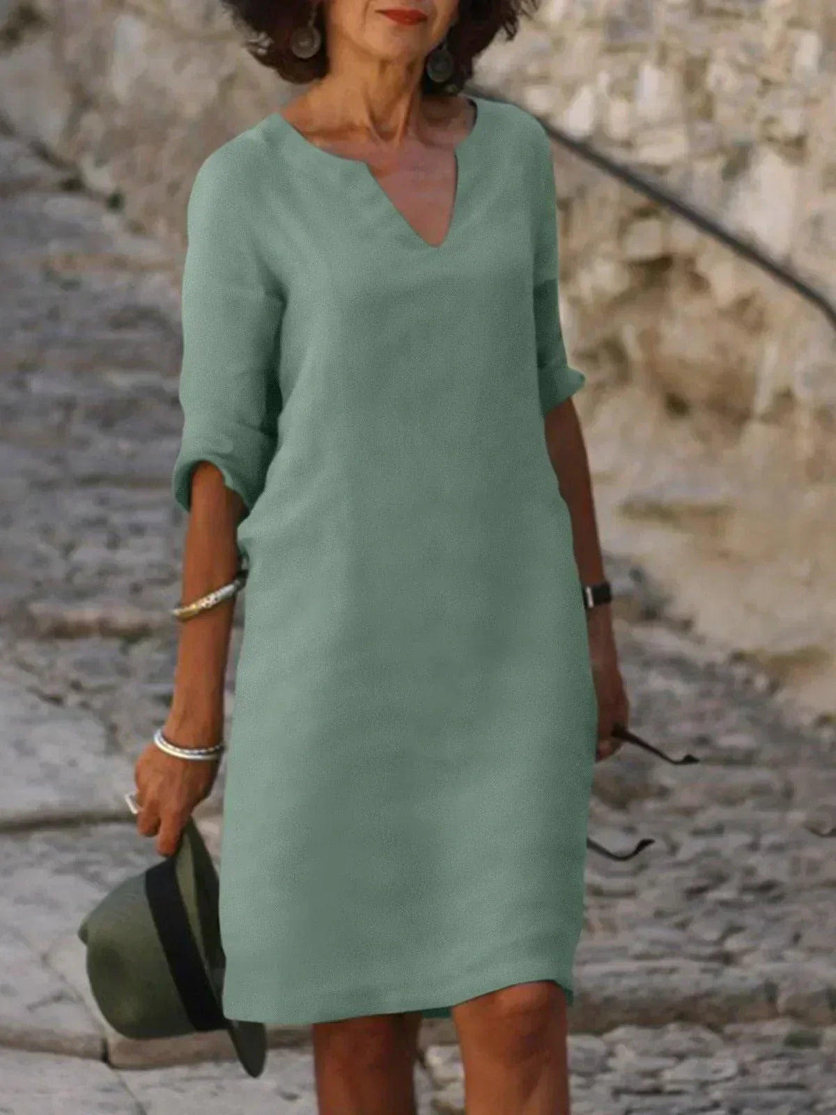 Beatrice™ - Robe Beatrice élégante avec décolleté en V surélevé