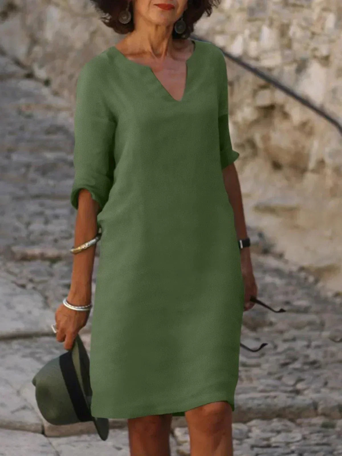 Beatrice™ - Robe Beatrice élégante avec décolleté en V surélevé