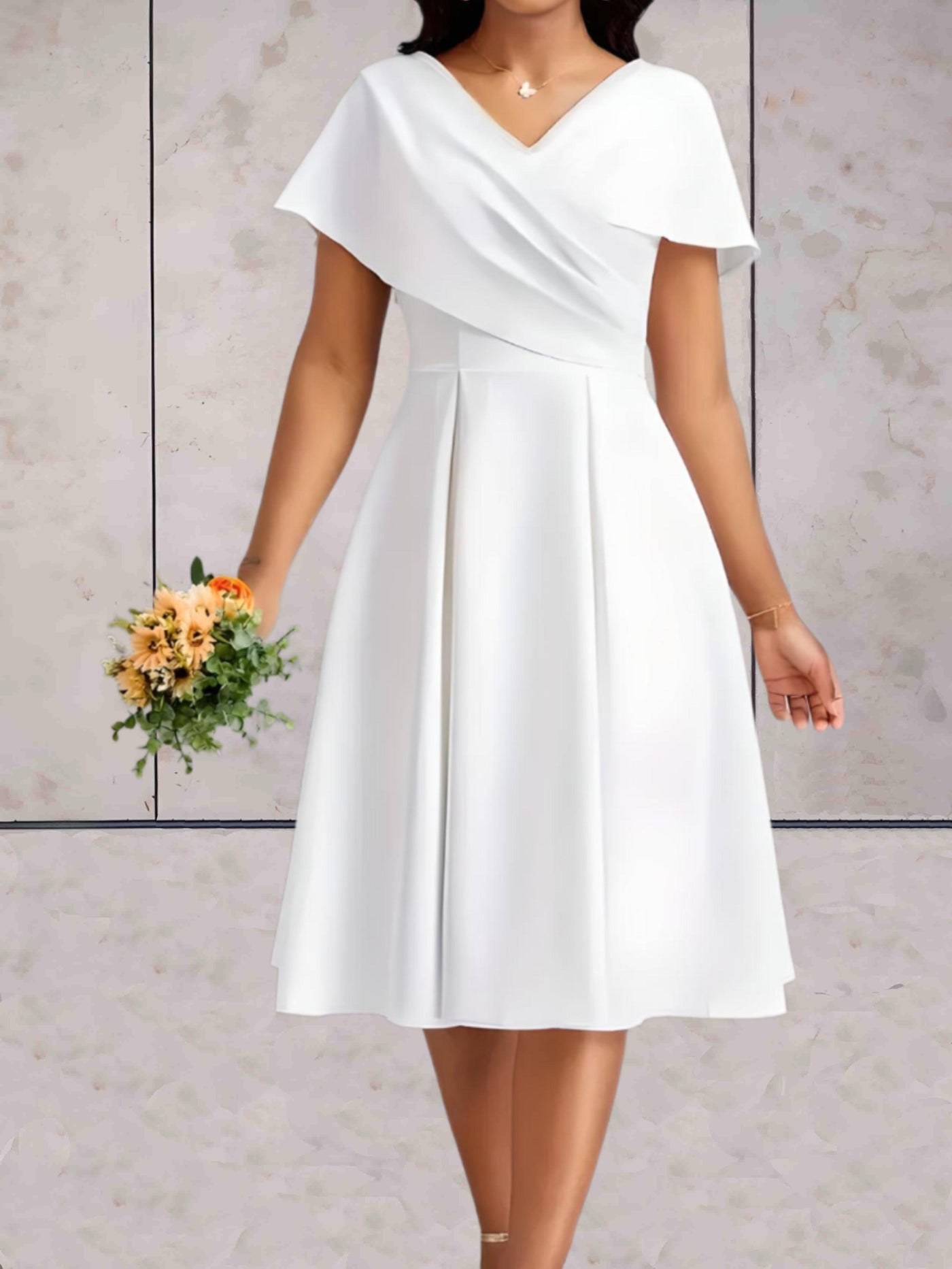 Lysa - Petite Robe Blanche - Minimaliste Et Élégante - Blanc - Femme