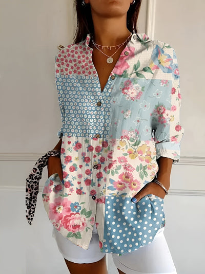 Avril | Blouse élégante avec des imprimés ludiques