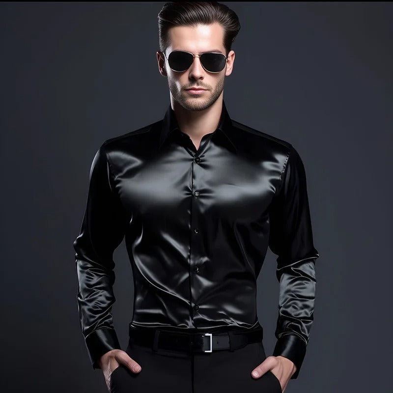 Rolf - Chemise en satin - Luxe - Hommes