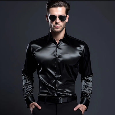 Rolf - Chemise en satin - Luxe - Hommes
