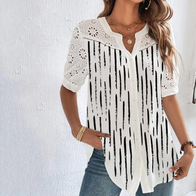 Pascale - Blouse Estivale Fluide Avec Finition Élégante