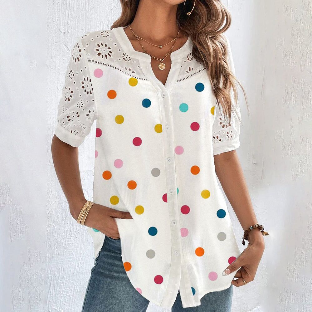 Pascale - Blouse Estivale Fluide Avec Finition Élégante