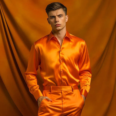 Rolf - Chemise en satin - Luxe - Hommes