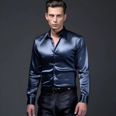 Rolf - Chemise en satin - Luxe - Hommes