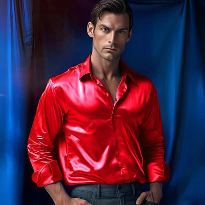 Rolf - Chemise en satin - Luxe - Hommes