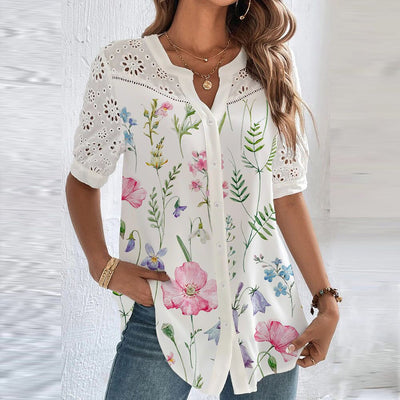 Pascale - Blouse Estivale Fluide Avec Finition Élégante