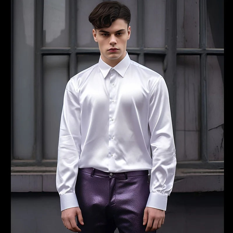 Rolf - Chemise en satin - Luxe - Hommes