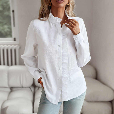 Edith | Blouse élégante avec des volants romantiques