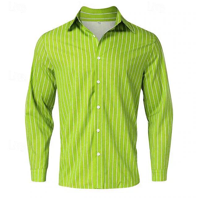 Chemise à manches longues pour hommes - Chemise décontractée en coton pour tous les jours