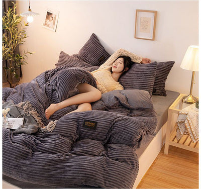 Luxe Fleece – Housse De Couette En Polaire Chaude Pour L'Hiver En Velours
