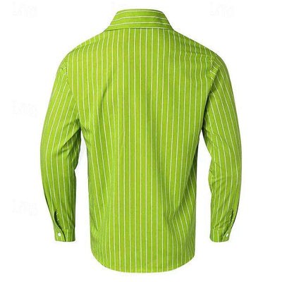 Chemise à manches longues pour hommes - Chemise décontractée en coton pour tous les jours