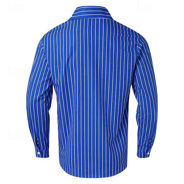 Chemise à manches longues pour hommes - Chemise décontractée en coton pour tous les jours